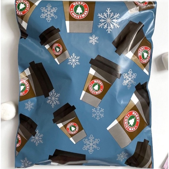 Other - Set of 20 - 14”x17” Mocha Christmas Poly Mailers